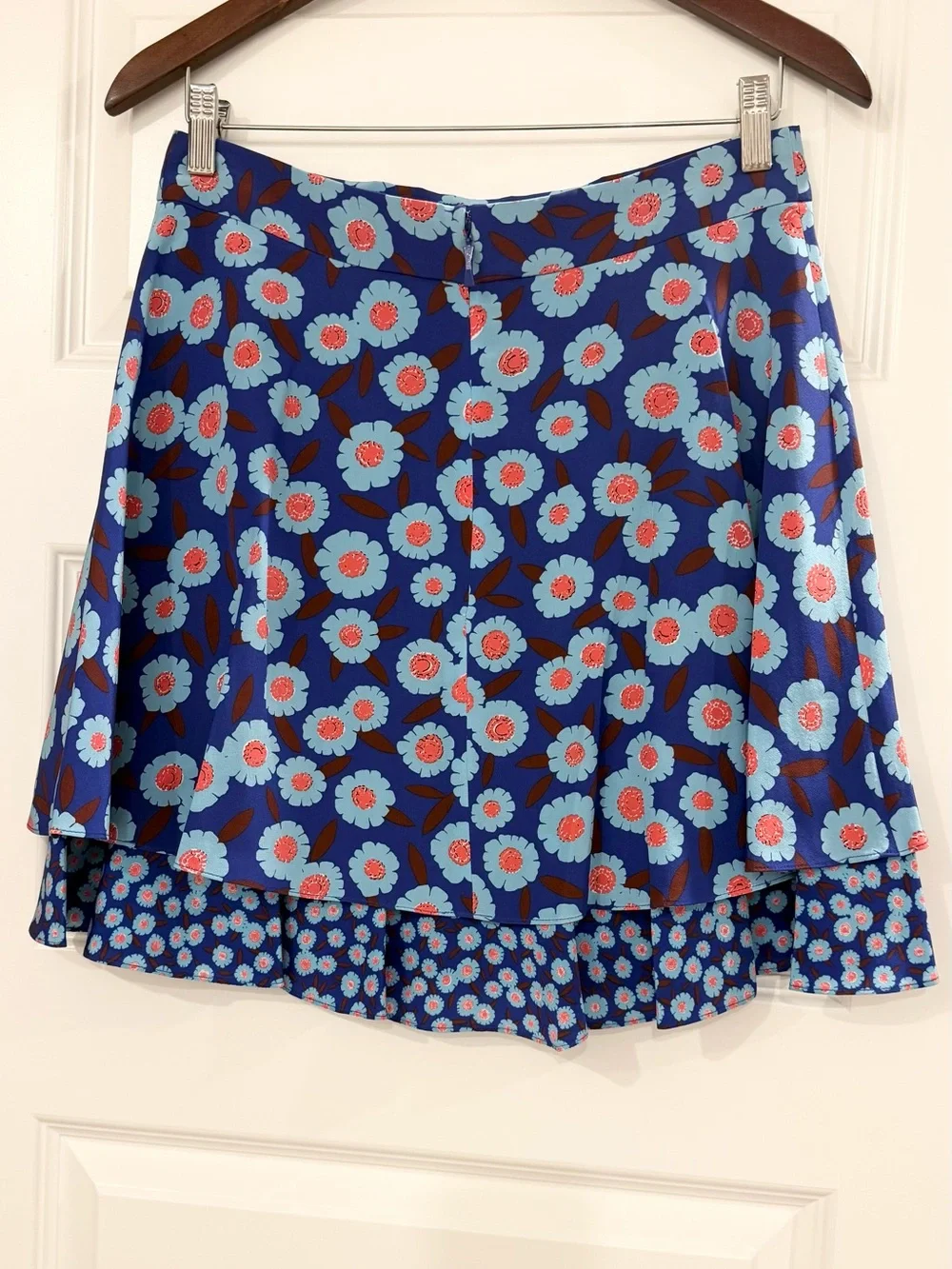 KATE SPADE Tangier Floral Double Layer Silk Skirt Size 8